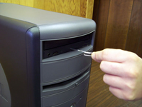 Opening the CD-ROM Drive